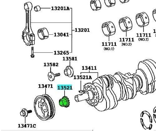 Kit Cadena Tiempo Original Aplica para Hilux, Fortuner