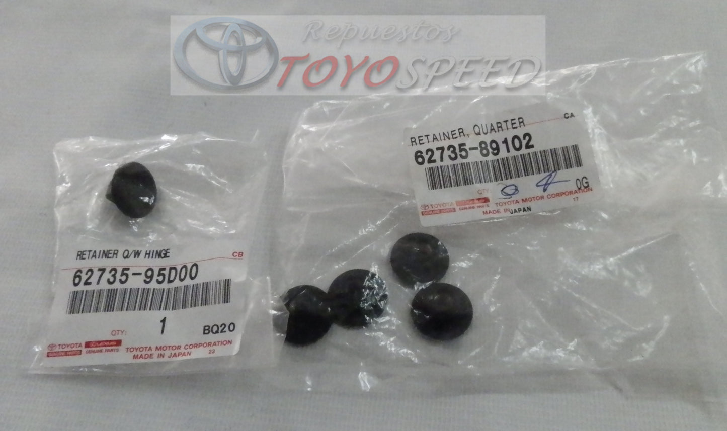Kit Tuercas Originales Vidrio Lateral Trasero para Meru