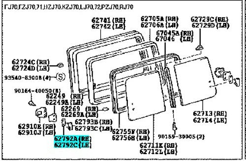 Kit Cerradura Original Trasera Ventanilla Lateral para Machito