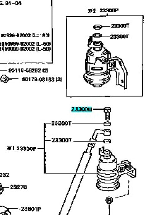 Tornillo Perno Original Filtro Gasolina para Camry