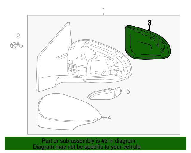 Espejo Vidrio Retrovisor Derecho Original para Corolla Importado