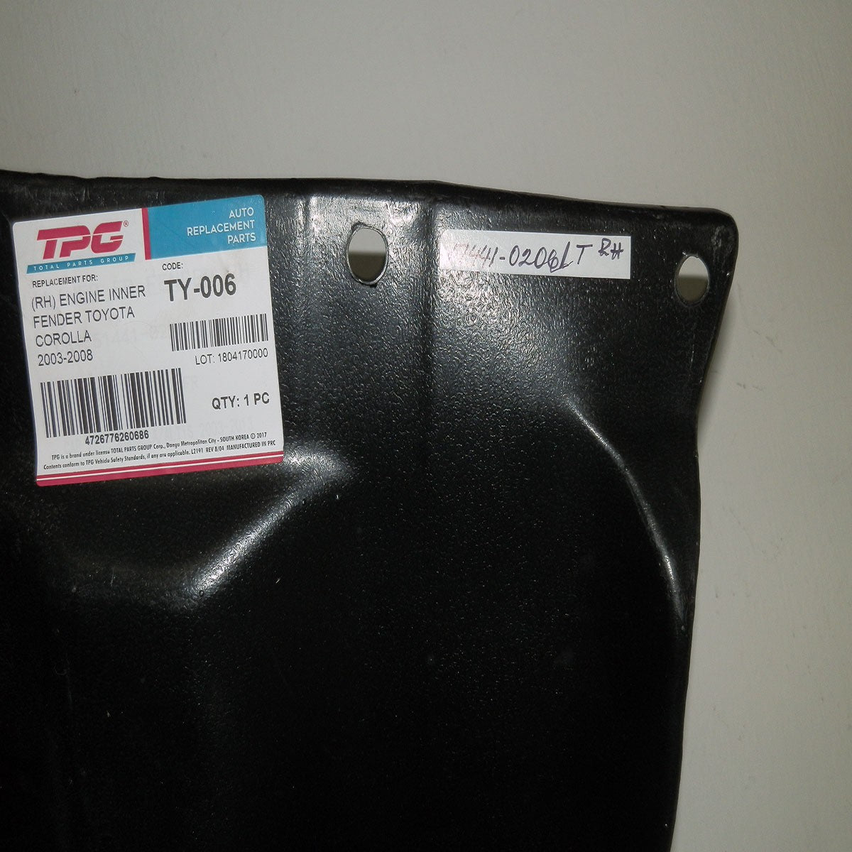 GUARDAPOLVO CARTER MOTOR DERECHO COROLLA 2003-2008
