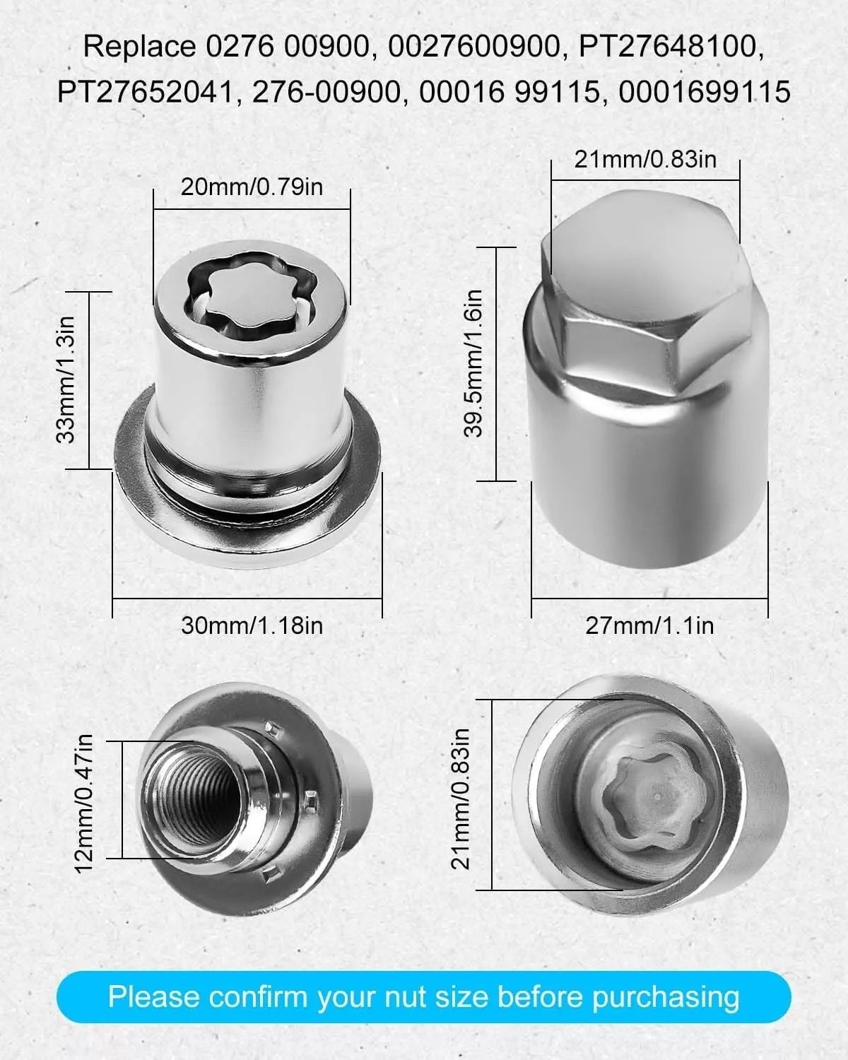 Tuercas seguridad de rin original