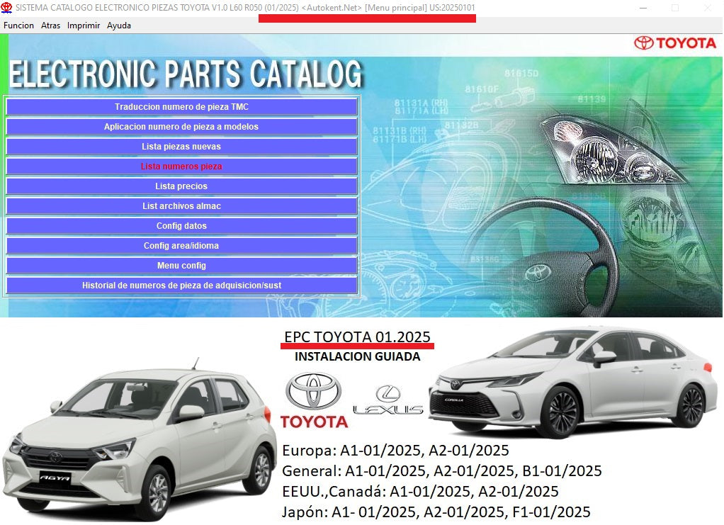 Catalogo Electronico de Partes Toyota Epc