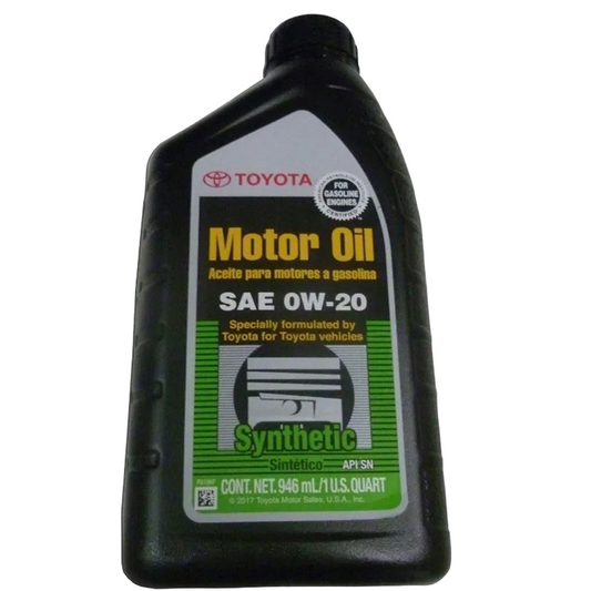 Aceite de motor toyota sintetico 0w-20 original