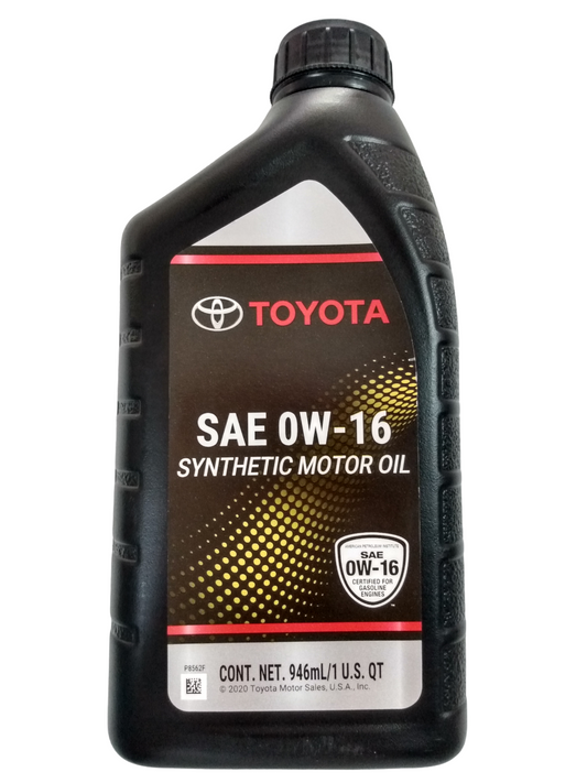 Aceite de motor toyota sintetico 0w-16 original