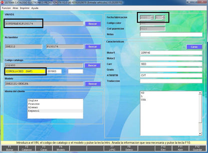 Catalogo Electronico de Partes Toyota Epc