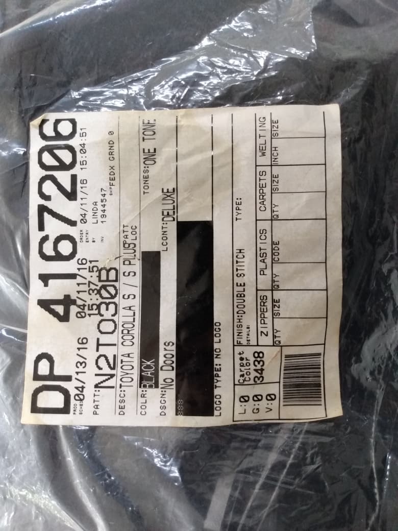 Kit Tapiceria Forro Asientos Corolla S / S Plus 2015-2017